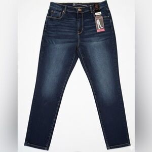 No Boundaries Super High Rise Curvy Dark Blue Stretch Skinny Jeans Size 17